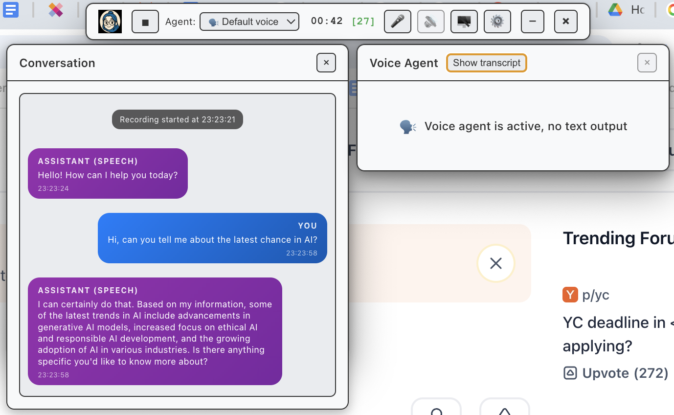 Real-time Transcription